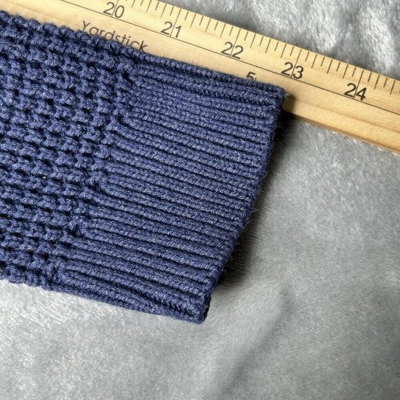 Osh Kosh Sweater Youth Size 14/14A Hoodie Cable Knit Navy Blue Buttons Pullover - Picture 8 of 13